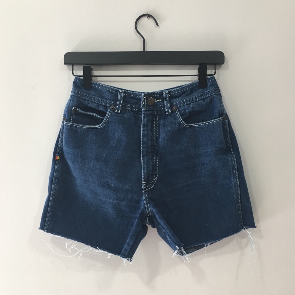 Vintage Bonjour Denim Cut-off Mom Shorts